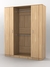 Шкаф гардеробный №1 с дверьми Кокоболо натуральный Н3012 ST22