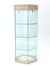 Витрина "ИСТРА" настольная шестигранная №5-1 с фризом (закрытая, задняя стенка - стекло)  Дуб Сонома