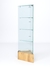 Витрина стеклянная "ИСТРА" угловая №10-У трехгранная, (с дверками, бока - стекло) Дуб Золотистый
