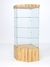 Витрина стеклянная "ИСТРА" угловая №113 пятигранная (без дверки, задние стенки - стекло) Дуб Золотистый