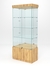 Витрина стеклянная "ИСТРА" №3 (с дверками, задняя стенка - зеркало)  Дуб Золотистый