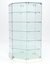 Витрина стеклянная "ИСТРА ХИТ ПРОДАЖ" №513 (с дверкой,  задняя стенка - стекло) Белый